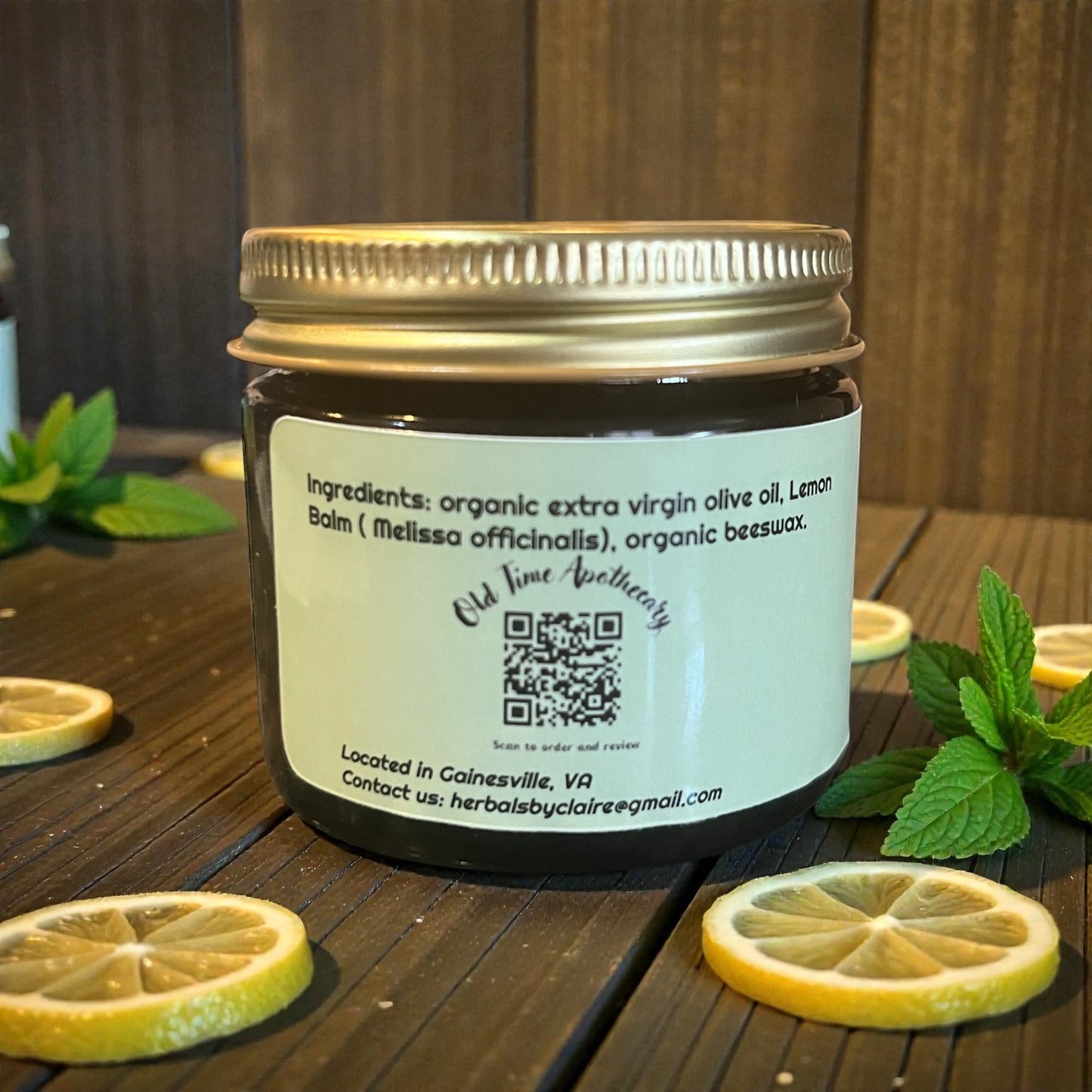 Organic Lemon Balm Salve 2oz